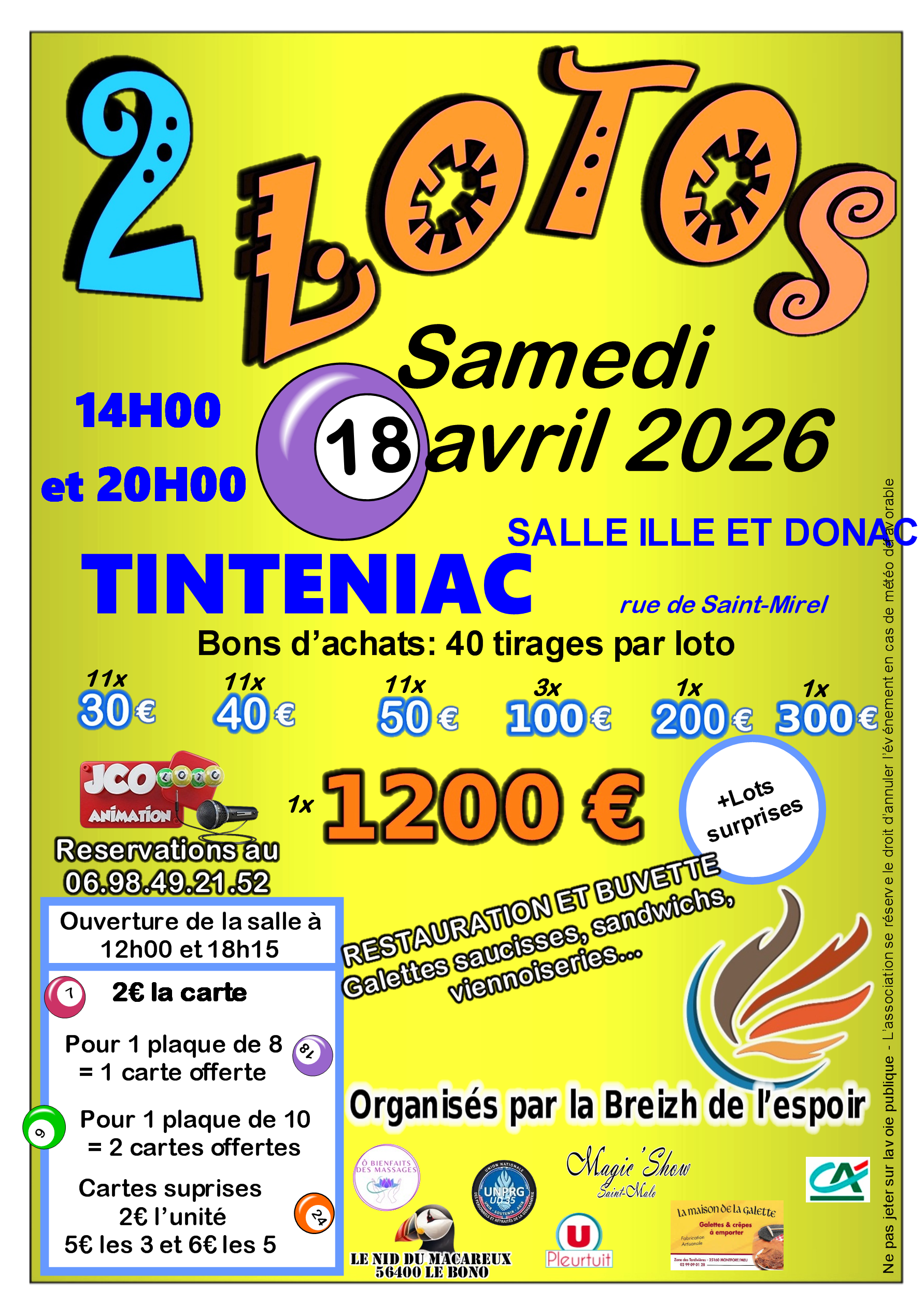 Affiche de l'évènement: SUPER JOURNEE DOUBLE LOTO